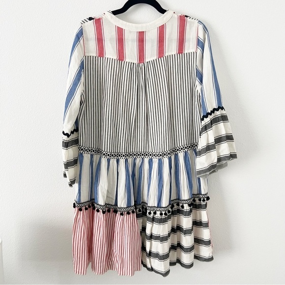 Devotion Twins Stripe Swing Dress Red Blue Greek Size XS - Picture 7 of 8